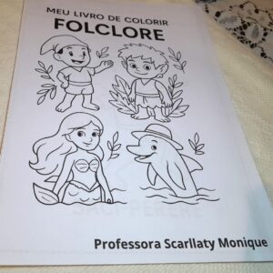 Caderno de colorir do folclore